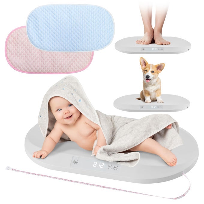 DIGITAL BABY SCALE INFANT SCALE FOR WEIGHING PET SCALE FOR PUPPY AND CAT ACCURATE DIGITAL SCALE IN POUNDS OUNCES KILOGRAMS HOLDS UP TO 44 LBS MULTIFUNCTION WITH HOLD FUNCTION BS200 PRO