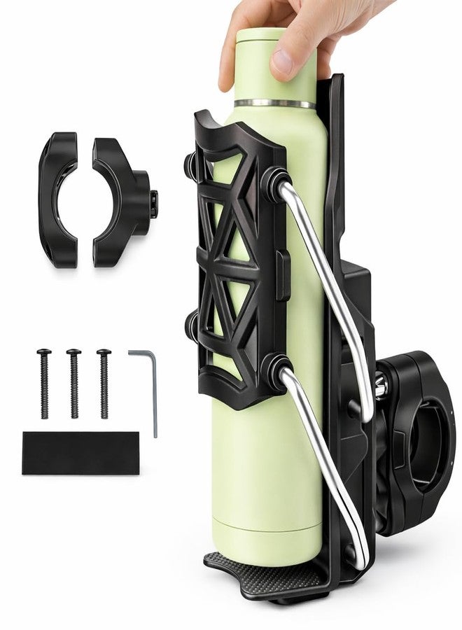 Yobbo Bike Cup Holder, Motorcycle Water Bottle Holder 360° Rotation Adjust Bicycle Handlebar Water Bottle Cages, Upgraded Expandable Design Drink Holder for Bicycle, Motorcycle, ATV - Image 1