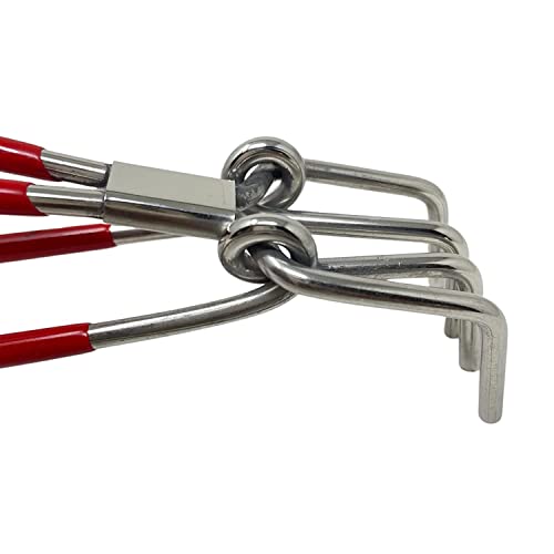 Dynore Stainless Steel Red Vinyl Coated Pakkad/Wire Tong/Kitchen Tong - Image 2