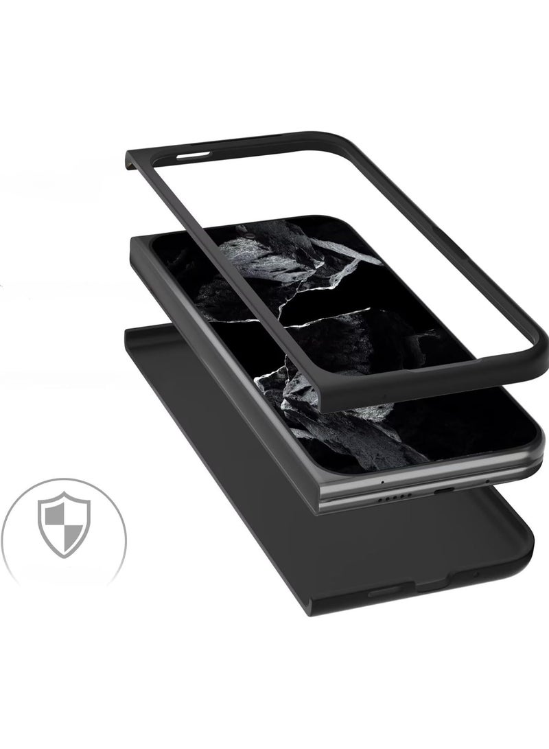 Google Pixel 9 Pro Fold (2024),Magnetic Carbon Fiber Texture Ultra-Thin Phone Case Compatible with Wireless Charging,Protective Cover for Pixel 9Pro Fold - Image 2