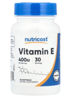 Nutricost Vitamin E 180 mg (400 IU) 30 Softgels 
