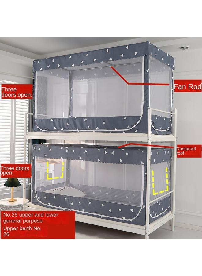Bluejw Transparent Primary And Middle School Students' Dormitory Mosquito Net School Iron Frame Bed Top And Bottom Burds With Bracket 0.9m Single Bed - Image 2