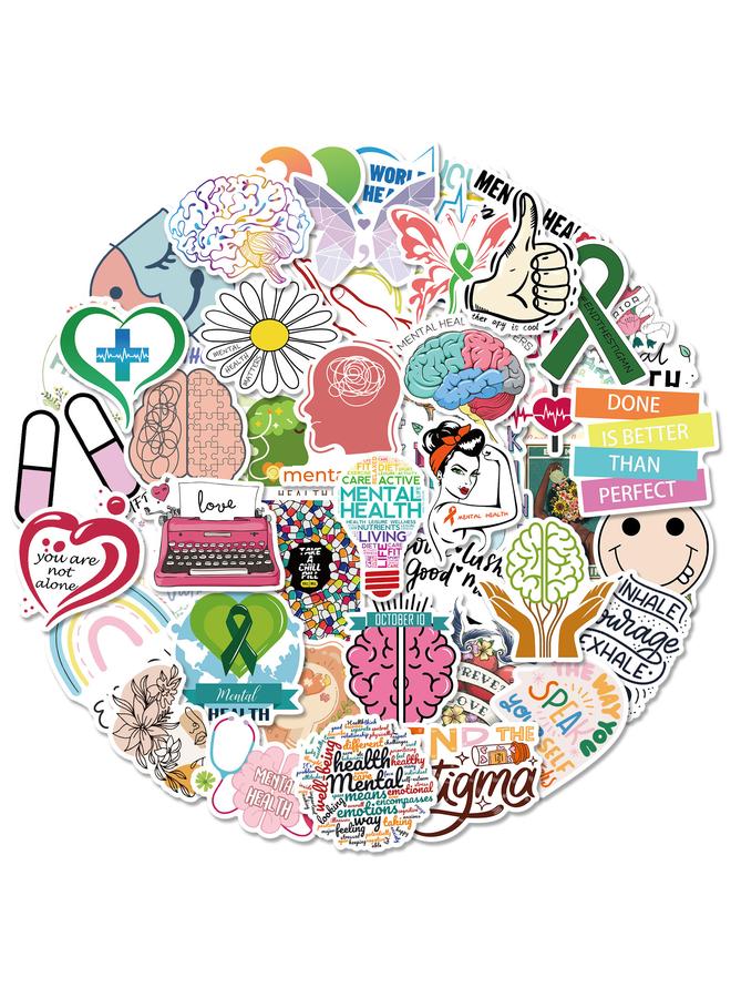 Bluejw 299 Psychological Health Education Stickers Psychological Treatment Cup Luggage Stickers - Image 5