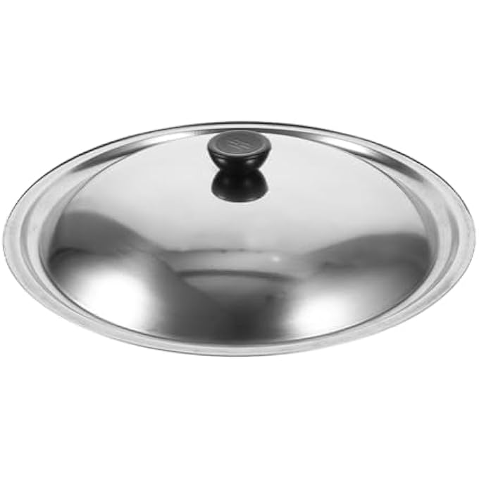 Amosfun 26Cm Universal Stainless Steel Lid For Pots Pans And Skiilets  Round Pot Cover Cookware Lid Replacement With Knob Handle - Image 2