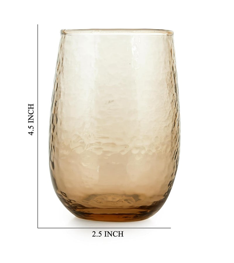 OGGN OGGN Elegant Brown Wine Glass Set of 2 Premium Drinking Glasses for Water Juice Cocktails and Beverages Durable Stylish Glassware for Everyday Use or Special Occasions - Image 4