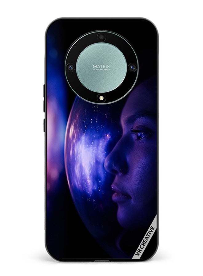 VR CREATIVE Protective Case Cover For Honor X9b Woman Astronaut In Space On Planet Orbit Design Multicolour - Image 1