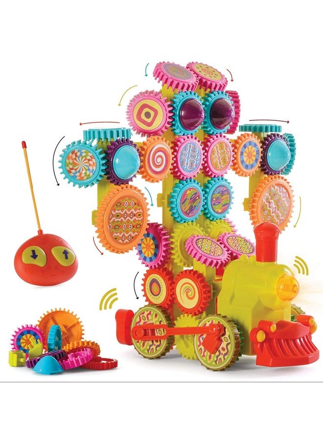 Top Race Remote Control Moving Gear Train Stem Building Toy With Lights And Sound Gift Toys For Boys 4,5,6,7,8 Year Olds | Kids Stem Building Blocks Toy (98 Pieces)  - Image 1