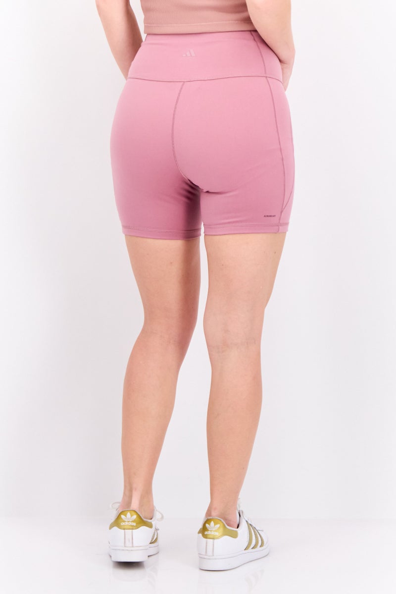 Adidas Women Sportswear Fit Training Shorts, Mauve - Image 2