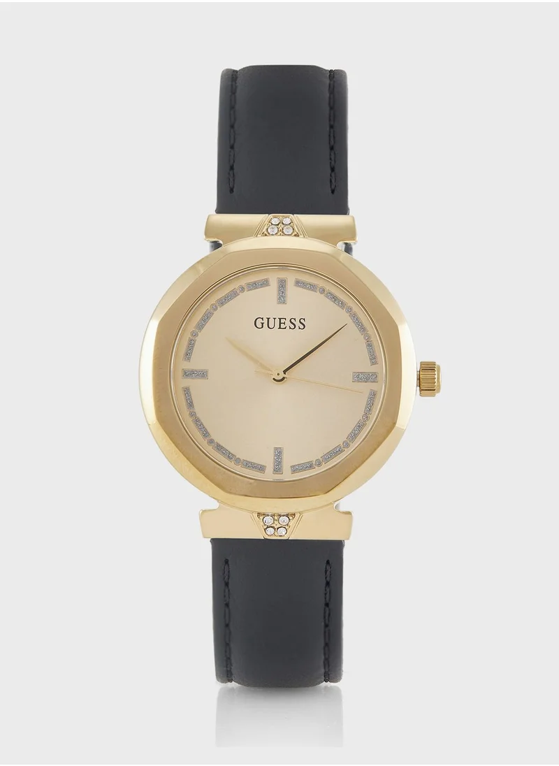 GUESS Rumour Leather Strap Analog Watch