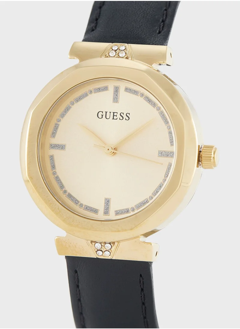 GUESS Rumour Leather Strap Analog Watch