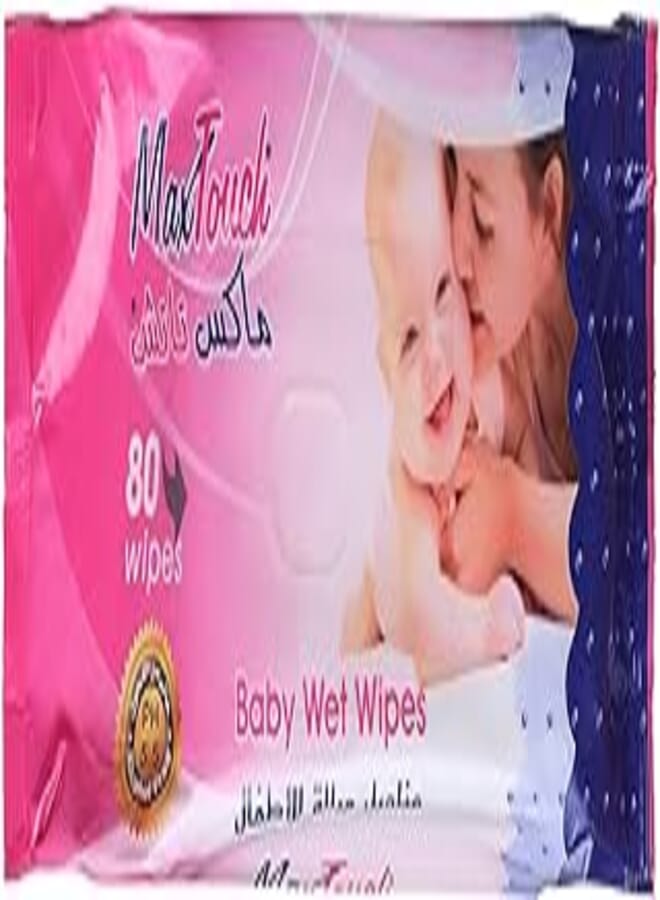 Max Touch Baby Wet Wipes - 80 Wipes