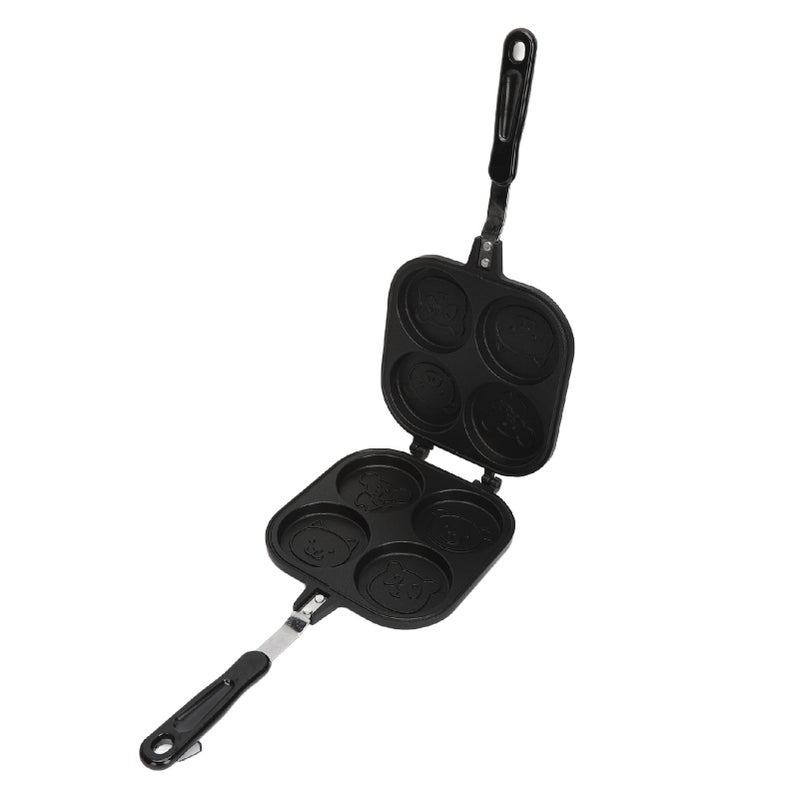 Double Sided Pancake Pan Anti Stick Coating Aluminum Alloy Multifunctional Double Sided Sandwich Pan for Wheel Pie Bread Egg - Image 2