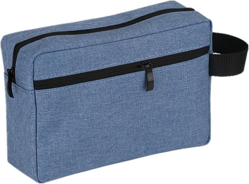 Makeup Bag Travel Mens Toiletry Bag Women Cosmetic Necessaire Case Ladies Makeup Beauty Wash Pouch Handbag Organizer for Storing Cosmetics(A-Blue) - Image 1