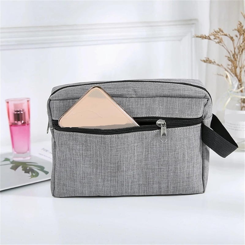 Makeup Bag Travel Mens Toiletry Bag Women Cosmetic Necessaire Case Ladies Makeup Beauty Wash Pouch Handbag Organizer for Storing Cosmetics(A-Blue) - Image 3