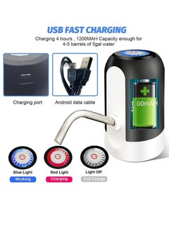 دينكس مضخة زجاجة مياه موزع مياه مضخة مياه كهربائية محمولة مع شحن USB  - Image 5