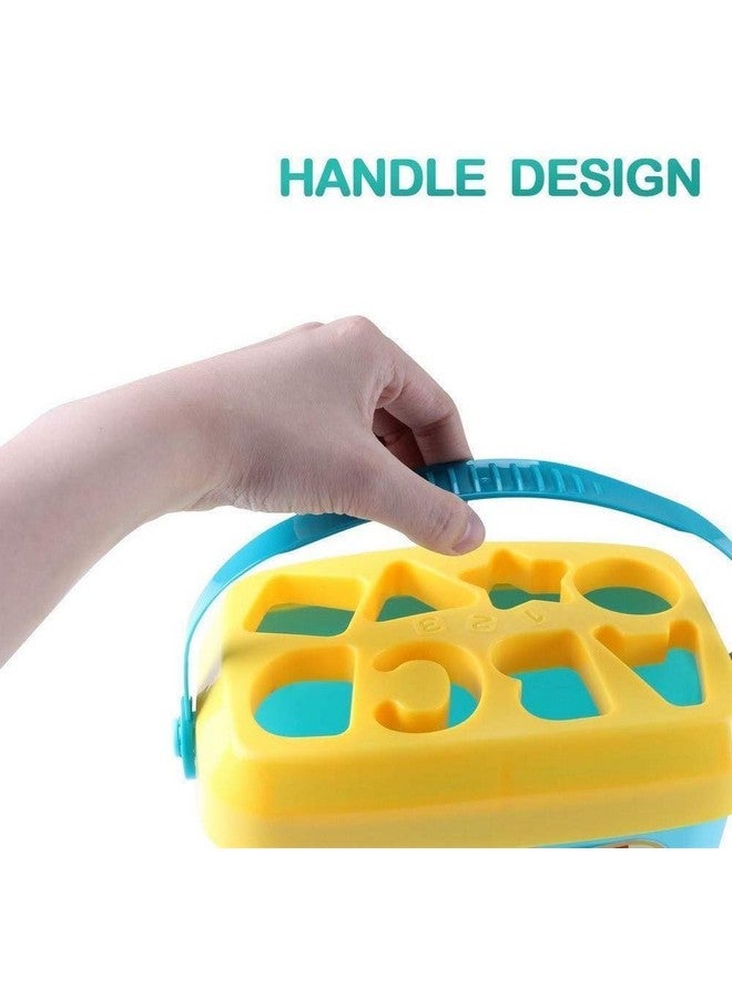 Goyal's Shape Sorter Toy for Toddlers | Shape and Color Learning with ABC & Shapes Blocks | Sorting and Matching Playset with Carry Handle for Easy Storage for Kids (16 Alphabetic Shape Blocks) - Image 1