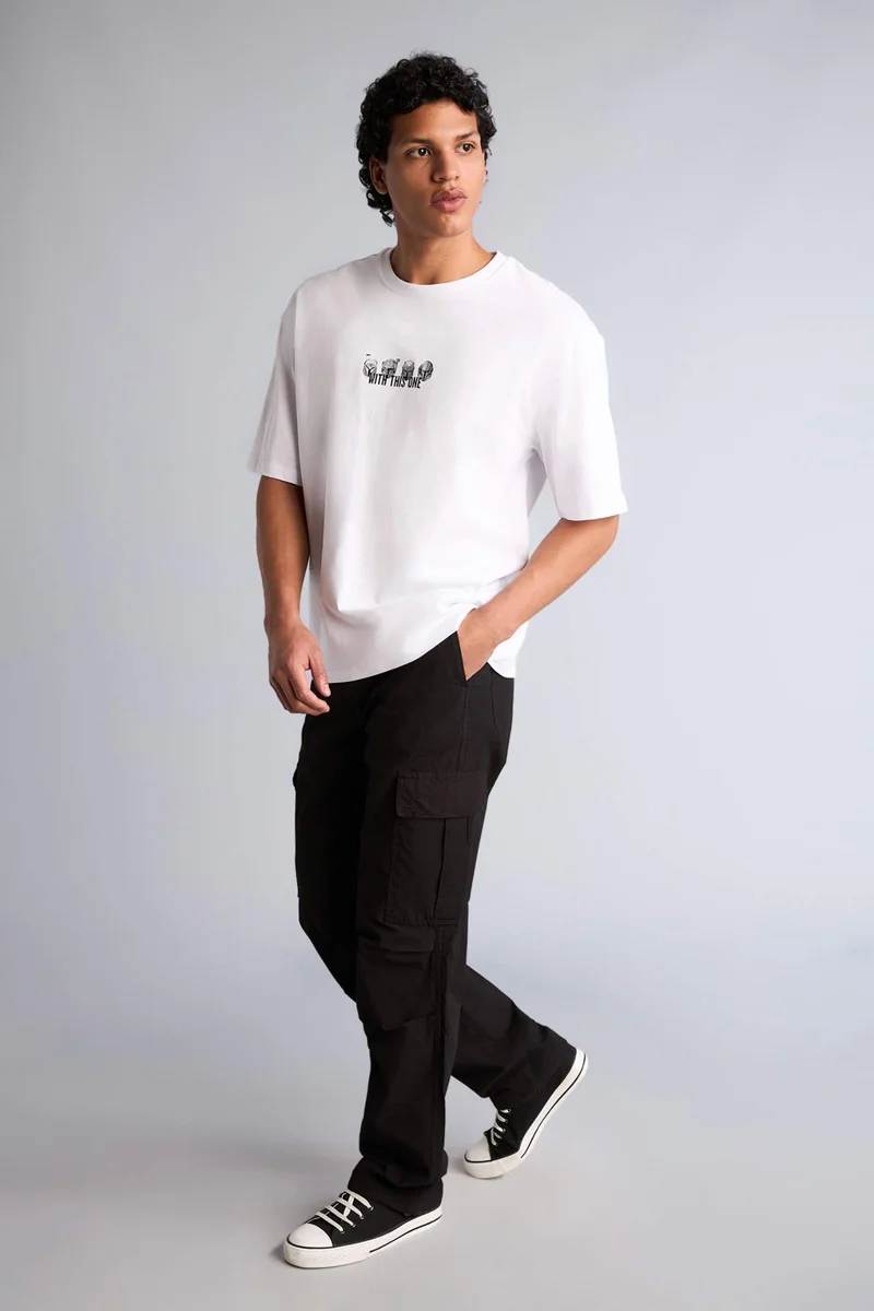 Defacto  Baggy Cargo Pocket Trousers for Men | Best Price UAE
