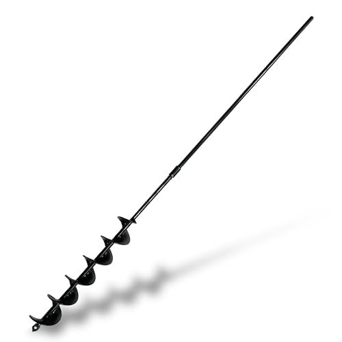 TCBWFY 2x32 Inch Auger Drill Bit for Planting - Long Handle Easy Planter Garden Auger - Bulb & Bedding Plant Augers - Post Hole Digger for 3/8”Hex Drive - Image 1