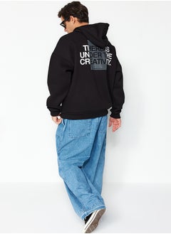 Black Men's Hoodie Long Sleeve Sweatshirt