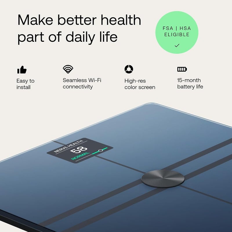 Withings Body Comp WiFi Bath Scale with Full Body Analysis (Weight, Body Fat/Muscle Fat/Body Fat, Water) and Cardio Tracking, Personal Scale, Up to 8 Users - Image 5