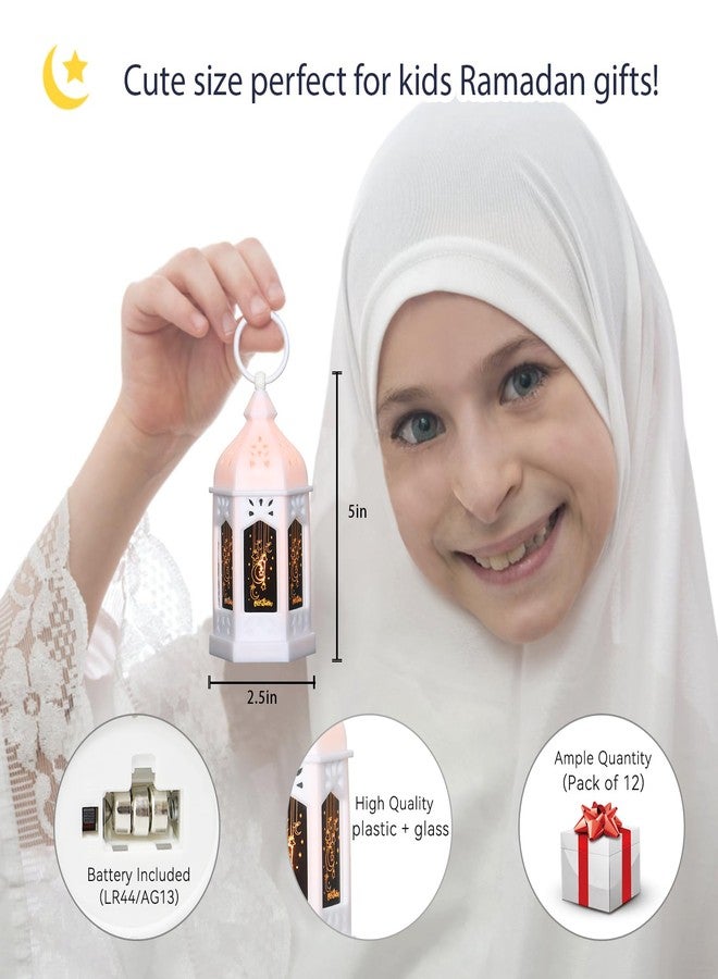LLQ فوانيس رمضان الصغيرة من LLQ (12 قطعة - 5 بوصات) - فوانيس مغربية صغيرة للزينة، زينة عيد مبارك للمنزل، هدايا رمضان للعائلة، قطعة مركزية للطاولة - Image 3