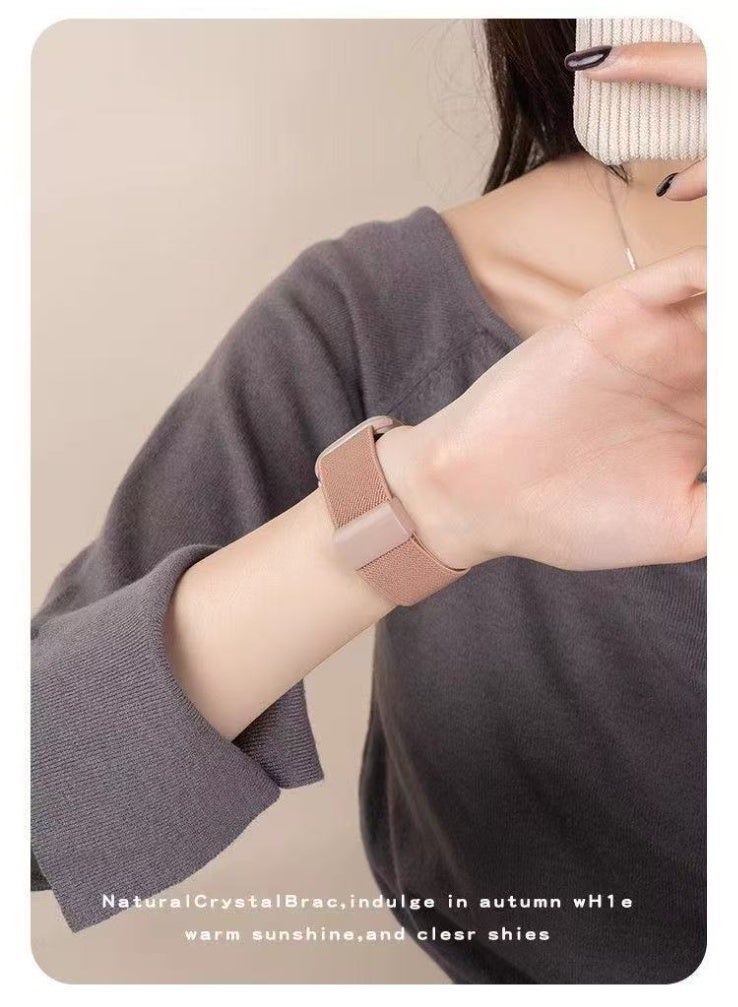 Watch Band Compatible for Apple Watch Series Band 42mm 44mm 45mm 46mm 49mm women, Genuine Leather Double Tour Designed Slim Replacement Strap for iWatch Series10 9 8 7 6 SE - Image 3