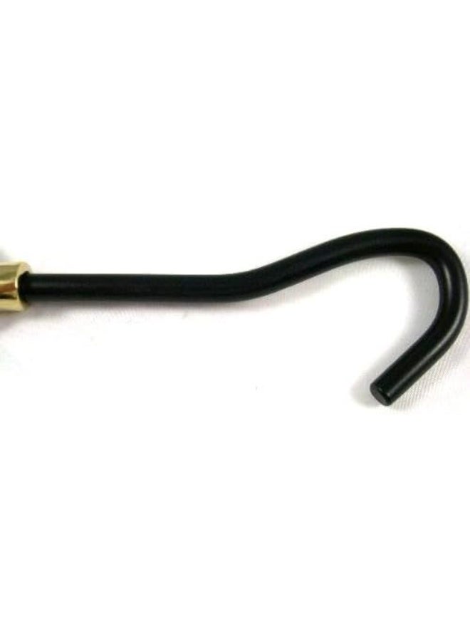 Upper Deck Metal Fireplace Damper Pull with Solid Brass Handle  - Image 3