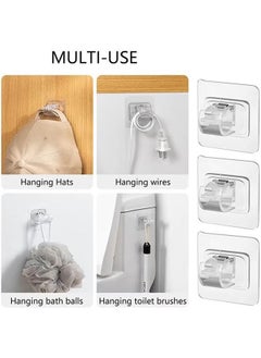 Realfrog 16-Piece Self Adhesive Curtain Rod Bracket, No Drill Drapery Hooks Holder, Plastic Easy Sticky Curtain Rod Hooks for Kitchen, Bathroom, Hotel (White/Transparent))  - Image 5