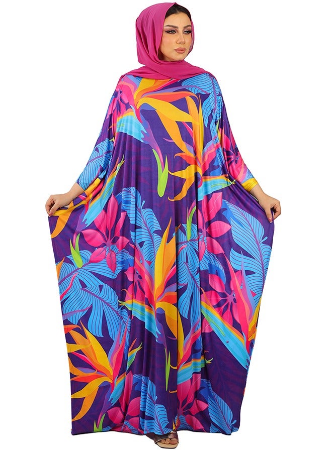 Zmurud Jersey Jalabiya- printed  - Image 1