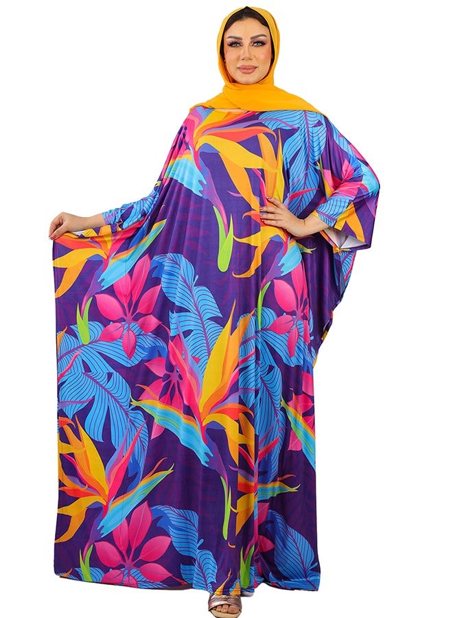 Zmurud Jersey Jalabiya- printed  - Image 2
