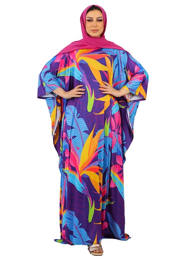 Zmurud Jersey Jalabiya- printed  - Image 3