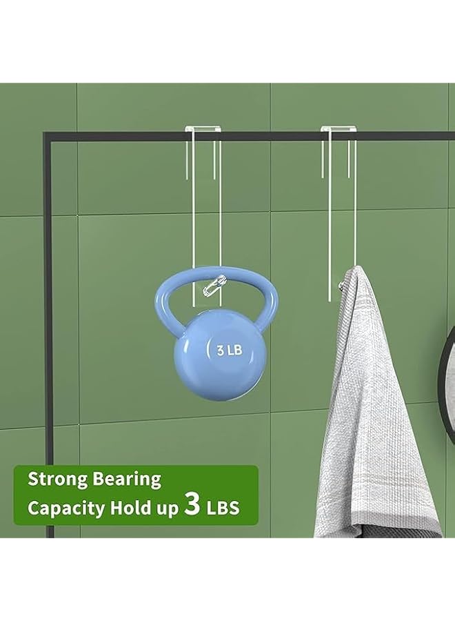 Green Tiger 2 Pcs, Acrylic, Over Door Hooks, Extended Shower Door Hooks, Easy to Install, Sturdy and Durable, for Bathroom Glass Shower Door, 7.2inch, Clear - Image 4