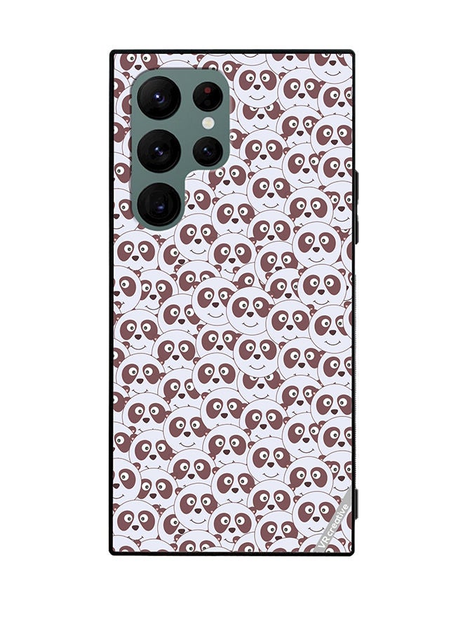 VR CREATIVE Protective Case Cover For Samsung Galaxy S22 Ultra 5G Children With Funny Panda Design Multicolour - Image 1