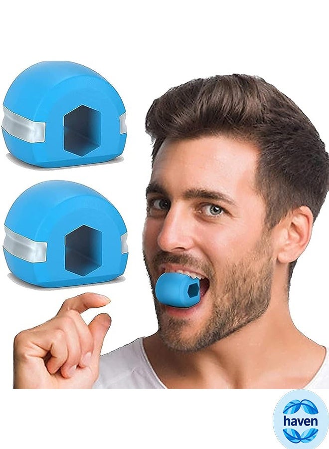 هافن Jawline Exerciser Jawline Exerciser Jawline, and Neck Exerciser -Define Your Jawline, Slim and قل وجهك, Look Younger and Healthier -يساعد على تقليل الإجهاد والشوق إلى ممارسة Jawline Exerciser أداة Men & Women-2PCS. - Image 1