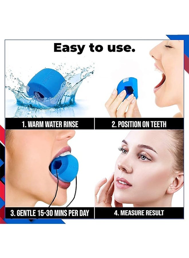 هافن Jawline Exerciser Jawline Exerciser Jawline, and Neck Exerciser -Define Your Jawline, Slim and قل وجهك, Look Younger and Healthier -يساعد على تقليل الإجهاد والشوق إلى ممارسة Jawline Exerciser أداة Men & Women-2PCS. - Image 3