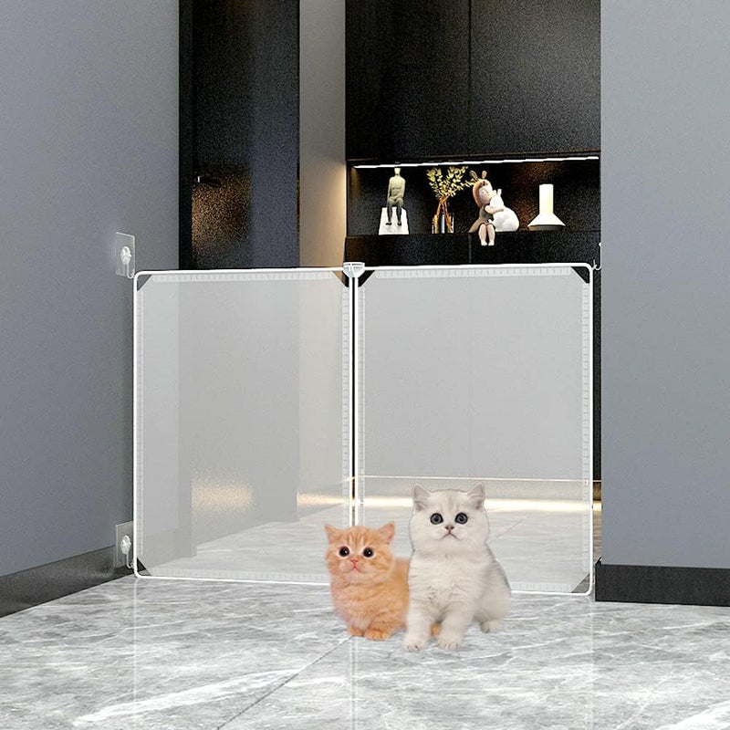 Ricjurzzty DIY Portable Cat Gate Safety Fence for Stairways Suit Different Occasions Indoor/Outdoor,Easy to Install (2 Panels) - Image 1