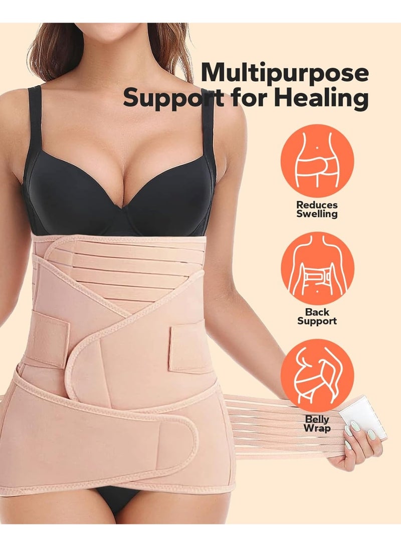 YelaJoy 3 In 1 Postpartum Medical Abdominal Girdle To Strengthen Muscles, Sculpt The Abdomen, And Restore A Natural Shape, Pelvis And Around The Stomach Very Comfortable Breathable And Under Clothes(L)) - Image 2