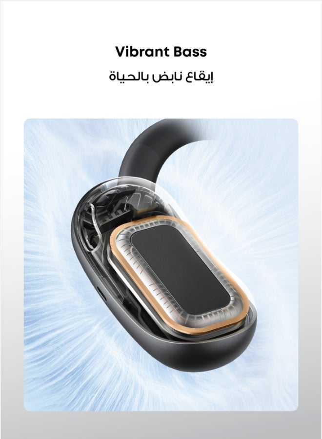 Soundcore AeroFit 2 by Anker, Open-Ear Headphones, Adjustable Ear Hooks, Snug Fit, Rich Bass, Hi-Res Wireless Audio, 42H Play, Bluetooth 5.4, Wireless Charging, IP55, AI Clear Calls, Open-Ear Earbuds Black - Image 5