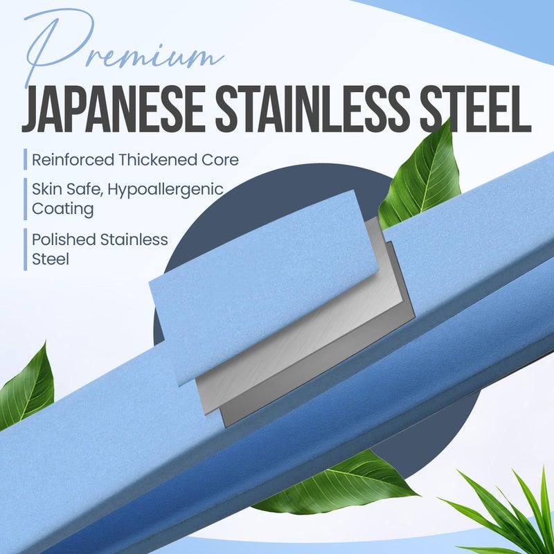 aaasportx Professional Slant Tip Tweezers - Precision Stainless Steel Eyebrow Plucking Tool for Women and Men, Ingrown Hair Remover, Facial Hair Tweezers for Grooming (Baby Blue) - Image 5