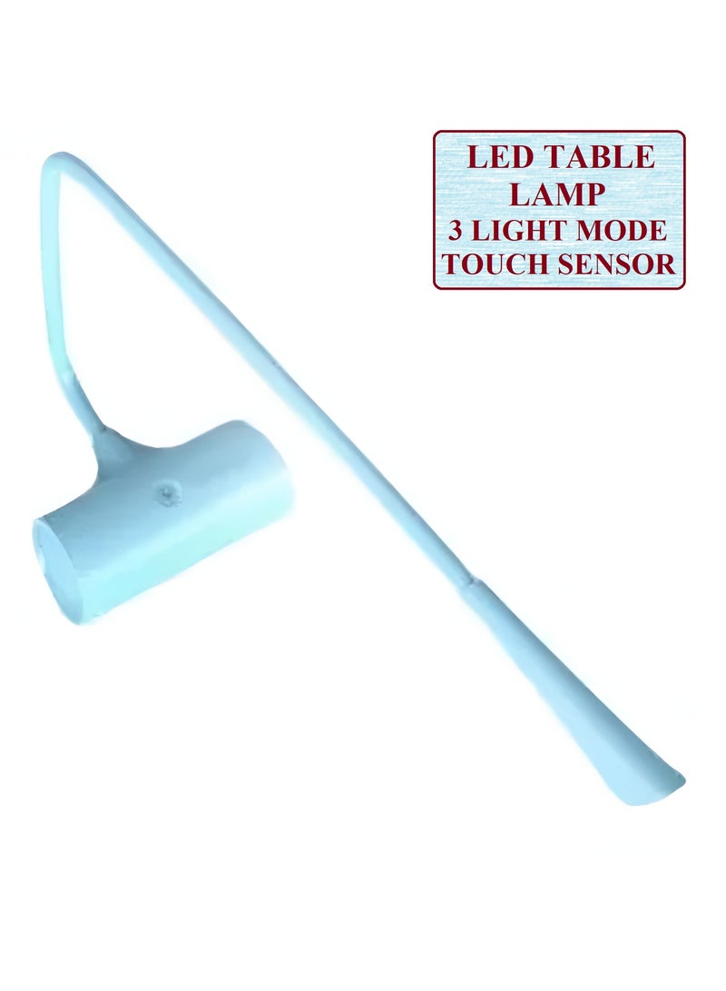 2pcs Adjustable Gooseneck Arms LED Z-Bar Bedside Reading Light with USB Charging and Touch Sensor for Brightness Control (Blue)