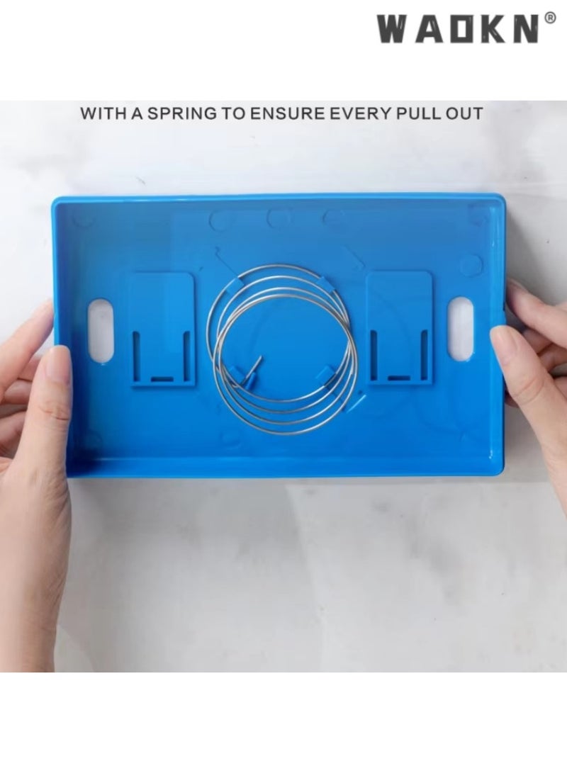 دبليو أيه أو كي أن الإبداعية لبنات البناء ، مع الربيع منشفة ورقية مربع الجدار شنقا غير مسامية ورقة حامل منشفة الحمام مربع المتلقي ( الأحمر )  - Image 2