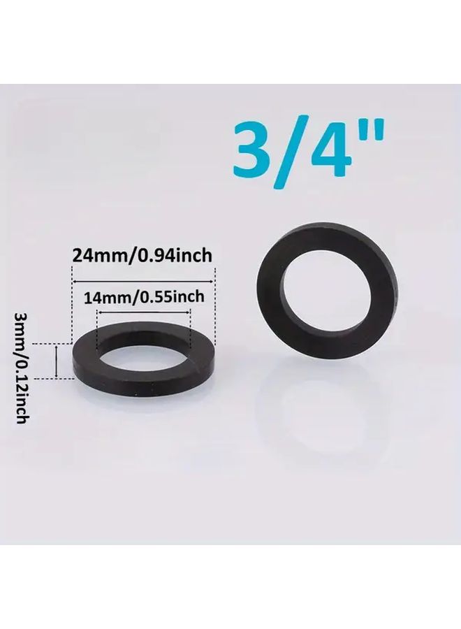30pcs Black Rubber Washers for 3/4 Inch Pipe Sprinkler Hose Seal O Rings - Image 3