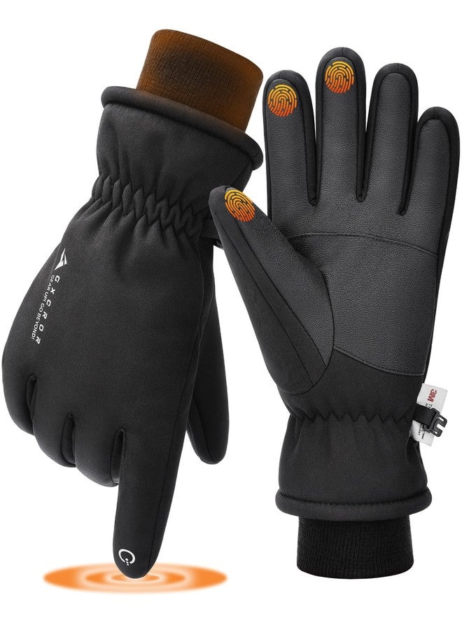 GXCROR Winter Waterproof Gloves for Men & Women, 3M Thinsulate Insulated Ski Gloves, Touchscreen Cold Weather Gloves for Skiing, Snowboarding & Outdoor Work - Image 1