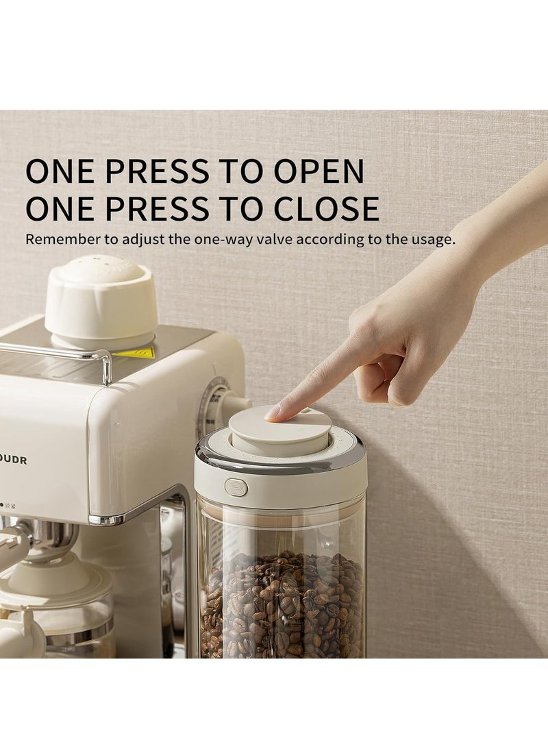 Airtight Coffee Canister Coffee Container with One-Way CO2 Valve and Freshness Tracker, Perfect for Coffee Bean Storage,1100ml Large Capacity
