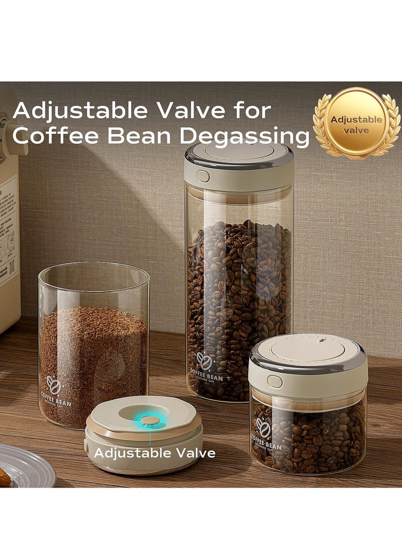 Airtight Coffee Canister Coffee Container with One-Way CO2 Valve and Freshness Tracker, Perfect for Coffee Bean Storage,1100ml Large Capacity
