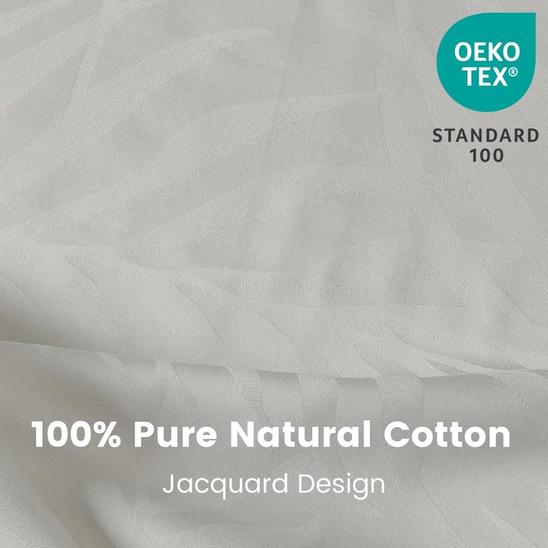 Simple&Opulence 100% Cotton Duvet Cover - Luxury Hotel Collection Cooling Comforter, Soft & Cozy, Breathable Bedding Set for All Season, 2 Pieces, 1 Duvet Cover and 1 Pillow Sham(Single, White) - Image 5