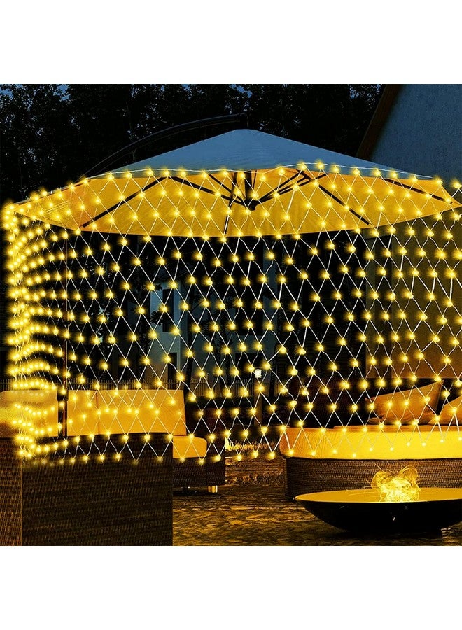 MIRADH أضواء شبكة LED مشرقة من MIRADH - أضواء ديوالي لتزيين المنزل 9.8 قدم × 6.6 قدم 180 LED 8 أوضاع أضواء خرافية لغرفة النوم أضواء ديوالي الزخرفية (MRD-NET-WW-3x2-180) - Image 1