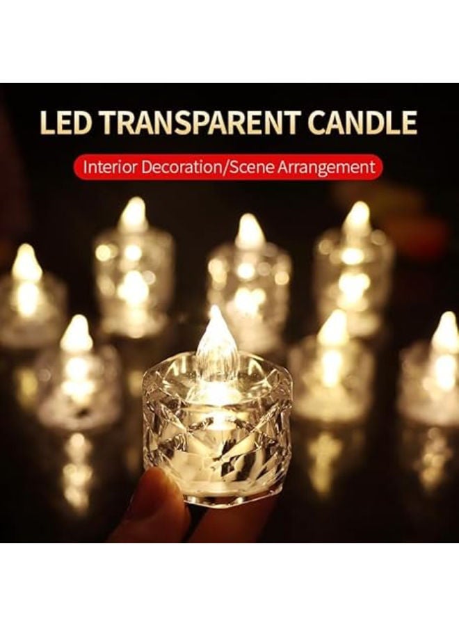 12 pieces - Acrylic Flameless & Smokeless Decorative Candles - Image 4