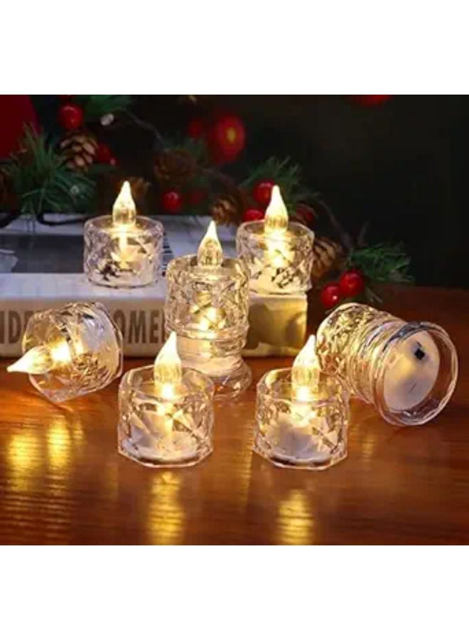 12 pieces - Acrylic Flameless & Smokeless Decorative Candles - Image 1