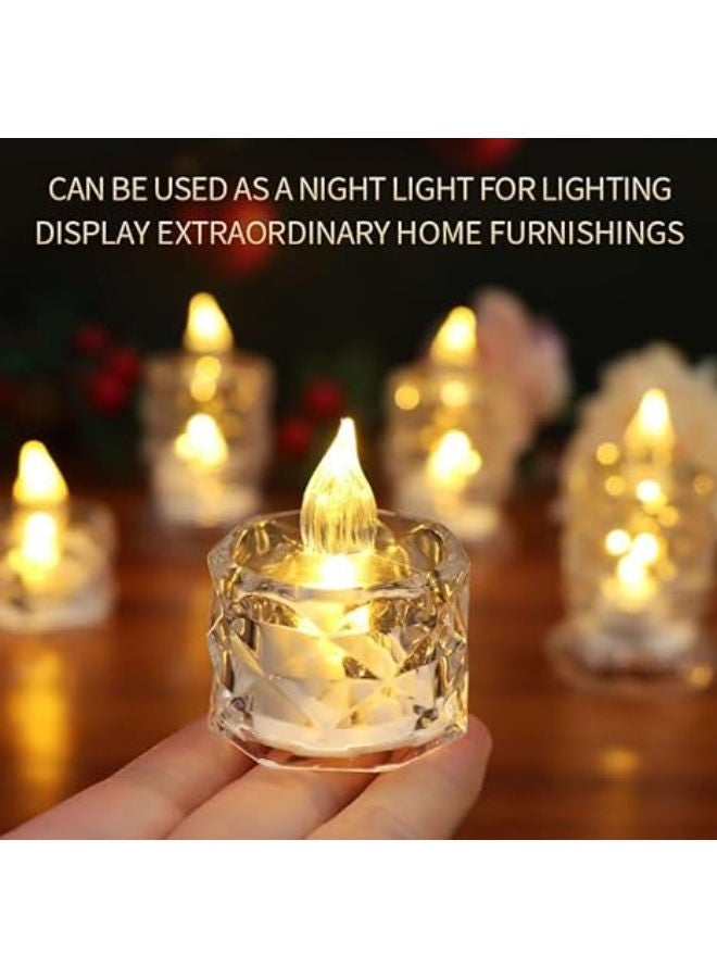 12 pieces - Acrylic Flameless & Smokeless Decorative Candles - Image 3